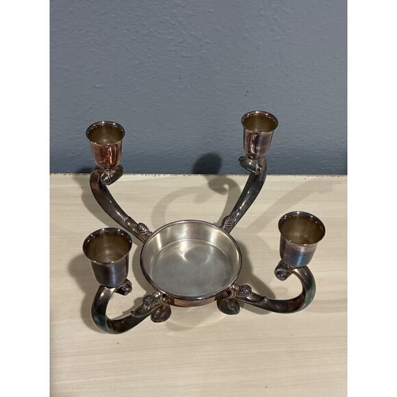 1940's Reed & Barton 331 Silver Plated Footed 4 Candlestick vintage Holder - Picture 2 of 6